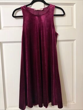 Ellison Shimmer Knit Dress in Wine
